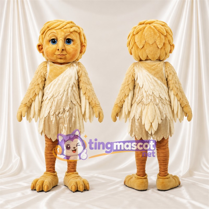 Beige Owl Mascot Costume