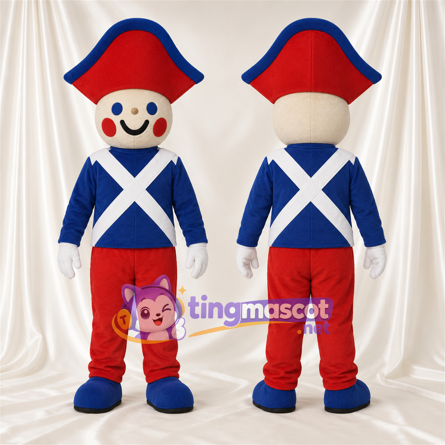 Toy Soldier Mascot Costume - Blue Jacket and Red Pants Toy Soldier Mascot Costume - Blue Jacket and Red Pants