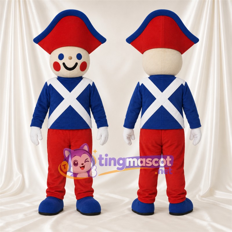 Toy Soldier Mascot Costume - Blue Jacket and Red Pants