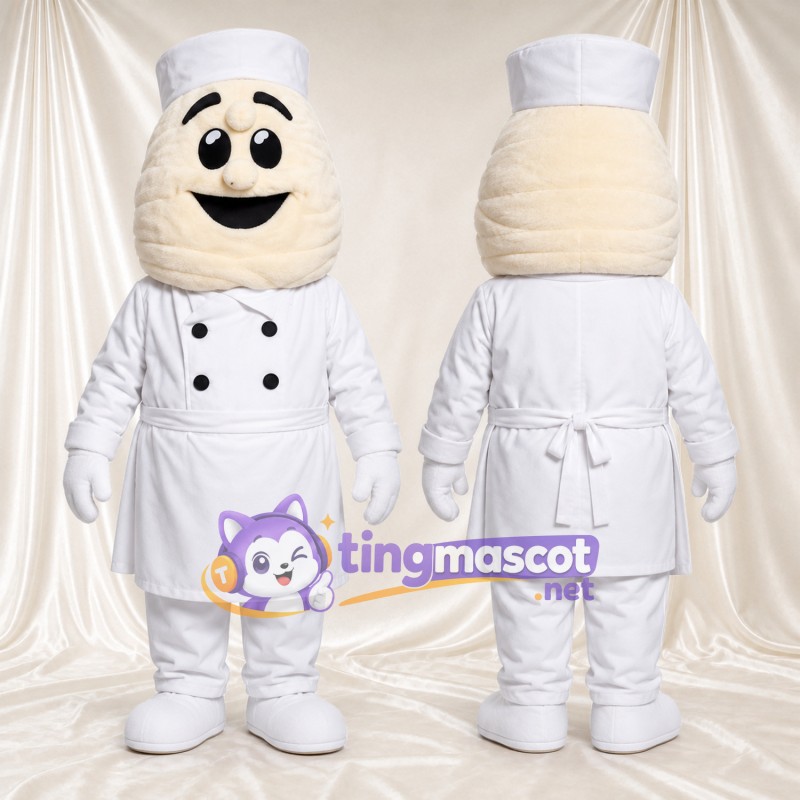 Costume de mascotte Chef cuisinier – blanc – Uniforme