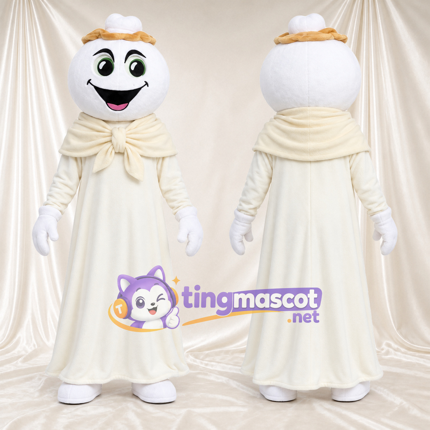 Maskottchenkostüm Geist – weiß – Umhang Maskottchenkostüm Geist – weiß – Umhang