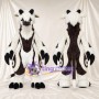 Black and White Horned Monster Mascot Costume