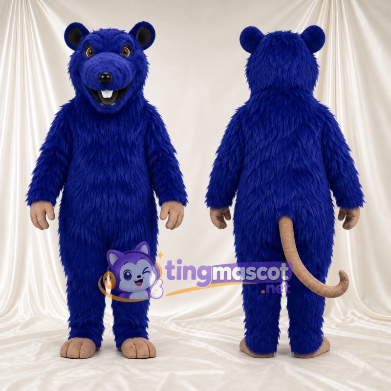 Maskottchenkostüm Ratte – blau