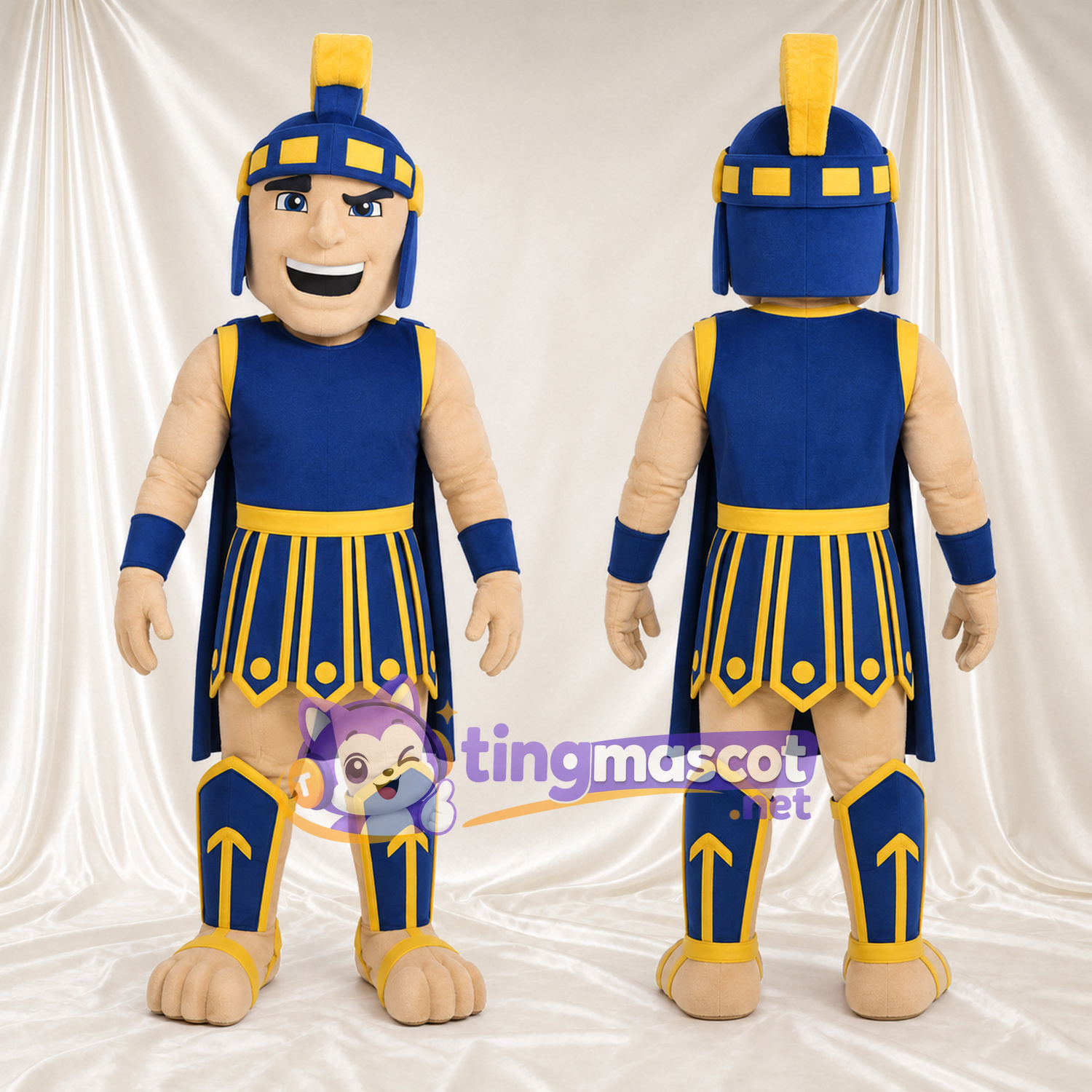 Costume de mascotte Soldat romain – bleu / doré – Uniforme (bleu / doré) Costume de mascotte Soldat romain – bleu / doré – Uniforme (bleu / doré)