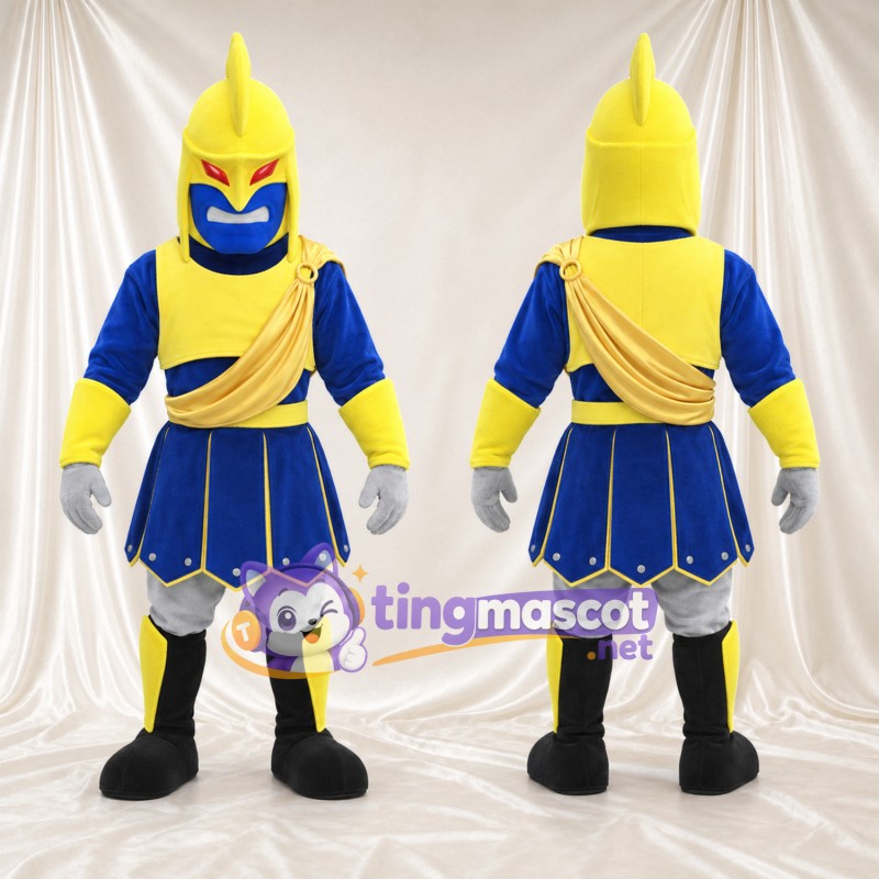 Costume de mascotte Chevalier – bleu / jaune – Armure (bleu / jaune)