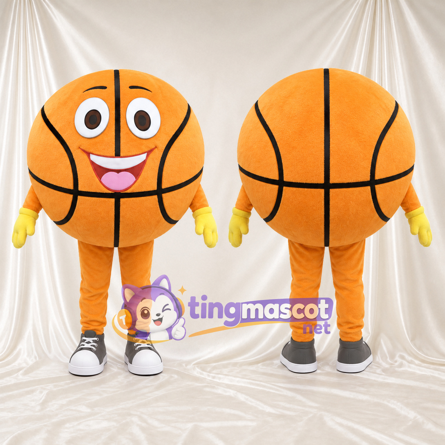 Costume de mascotte Ballon de basket – orange Costume de mascotte Ballon de basket – orange