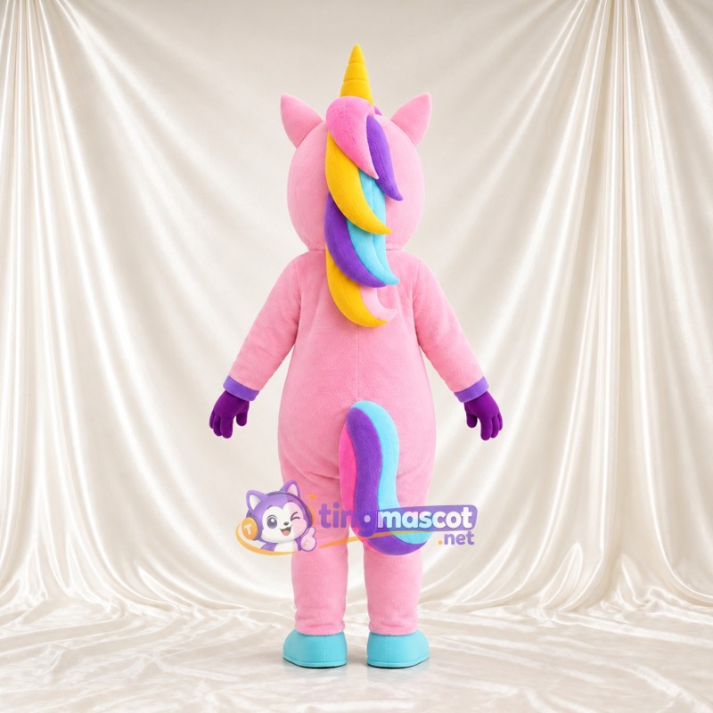 Maskottchenkostüm Einhorn – rosa – Bauch (weiß) Maskottchenkostüm Einhorn – rosa – Bauch (weiß)