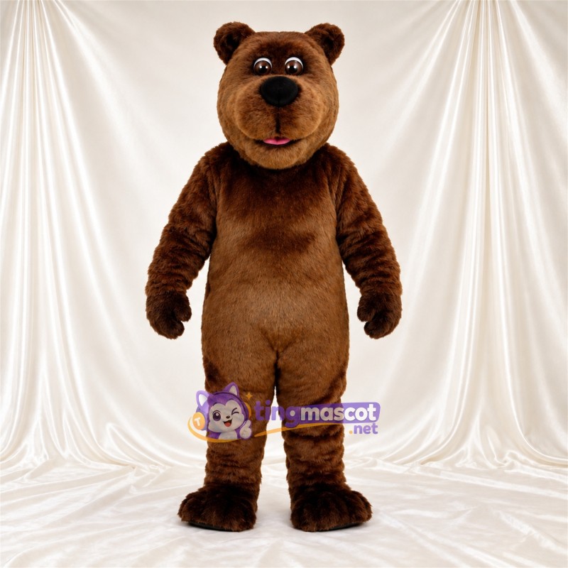Maskottchenkostüm Bär – braun – Lange Schnauze; Offener Mund Maskottchenkostüm Bär – braun – Lange Schnauze; Offener Mund