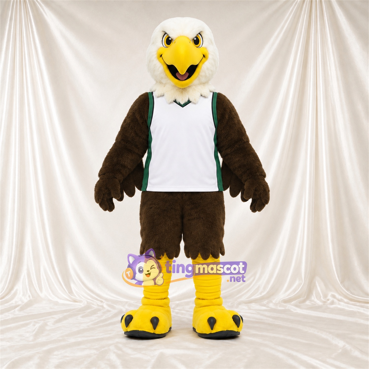 Maskottchenkostüm Adler – braun – Hemd (weiß) Maskottchenkostüm Adler – braun – Hemd (weiß)