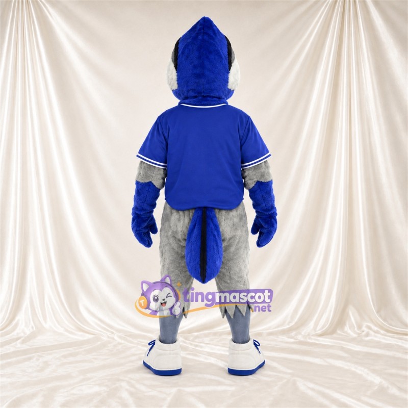 Costume de mascotte Geai bleu – bleu / gris – Chemise (bleu) Costume de mascotte Geai bleu – bleu / gris – Chemise (bleu)