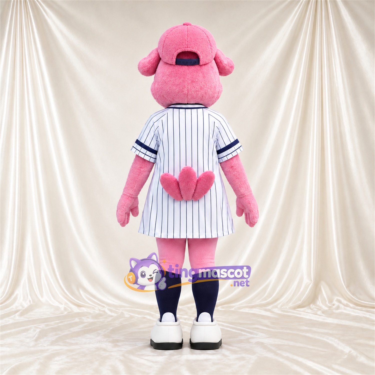 Maskottchenkostüm Vogel – rosa – Baseballtrikot Maskottchenkostüm Vogel – rosa – Baseballtrikot