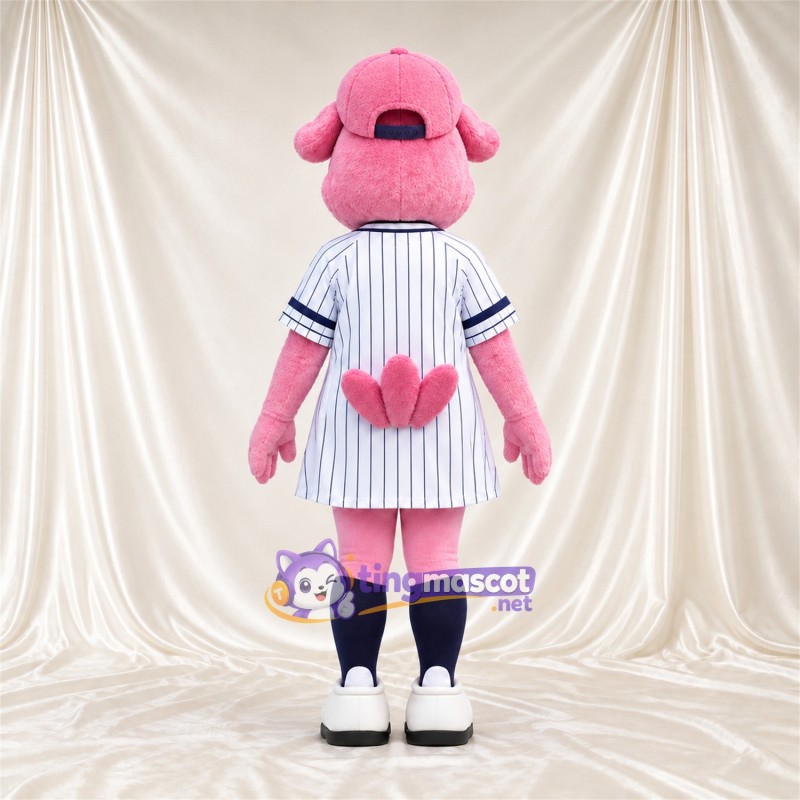 Maskottchenkostüm Vogel – rosa – Baseballtrikot Maskottchenkostüm Vogel – rosa – Baseballtrikot