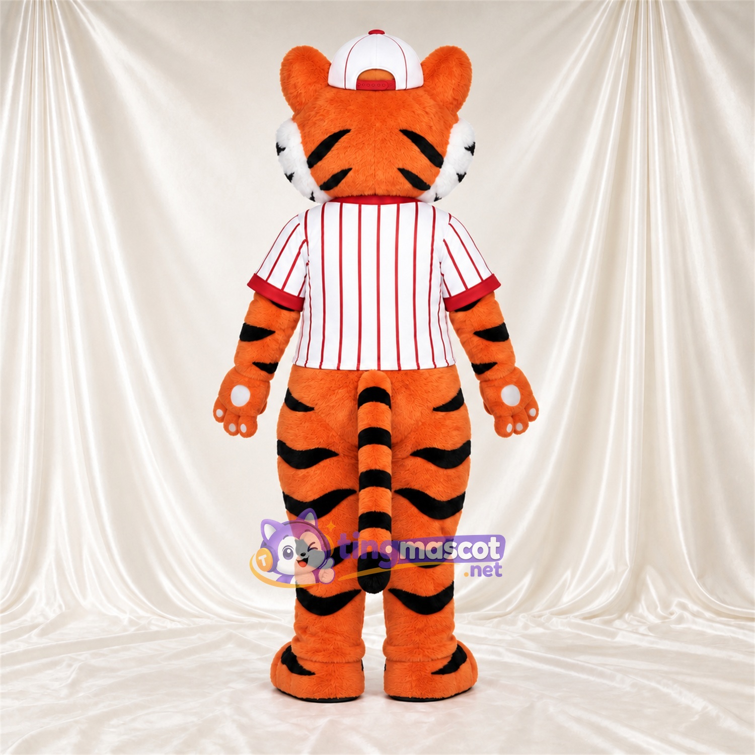 Maskottchenkostüm Tiger – orange – Baseballtrikot Maskottchenkostüm Tiger – orange – Baseballtrikot