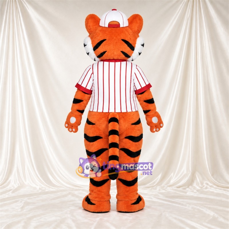 Maskottchenkostüm Tiger – orange – Baseballtrikot Maskottchenkostüm Tiger – orange – Baseballtrikot