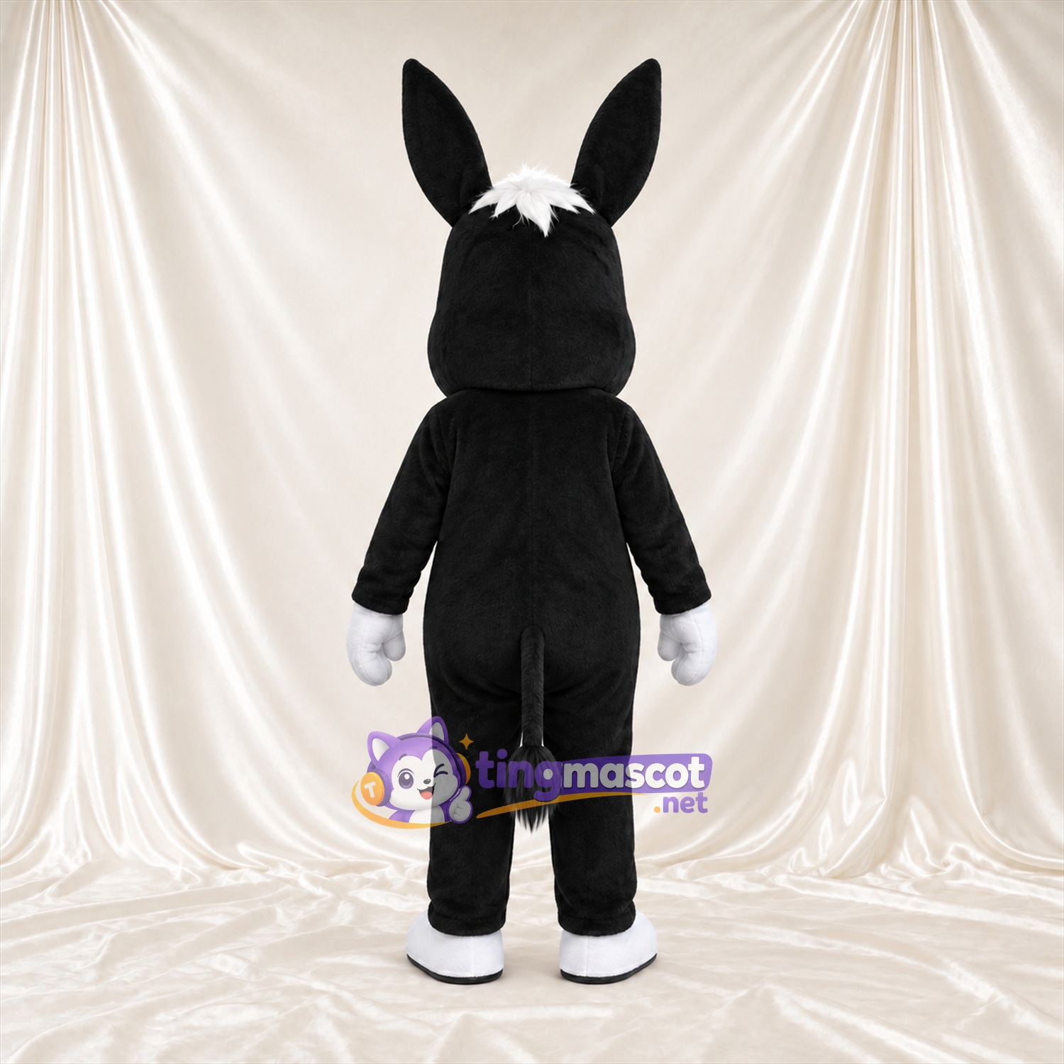 Black and White Donkey Mascot Costume Black and White Donkey Mascot Costume