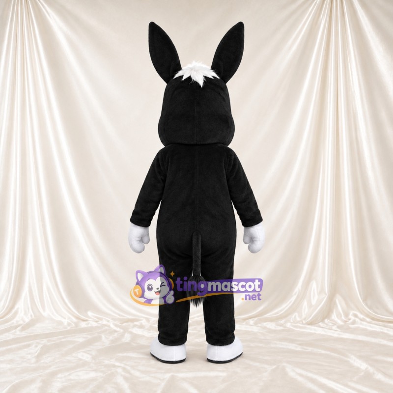 Black and White Donkey Mascot Costume Black and White Donkey Mascot Costume