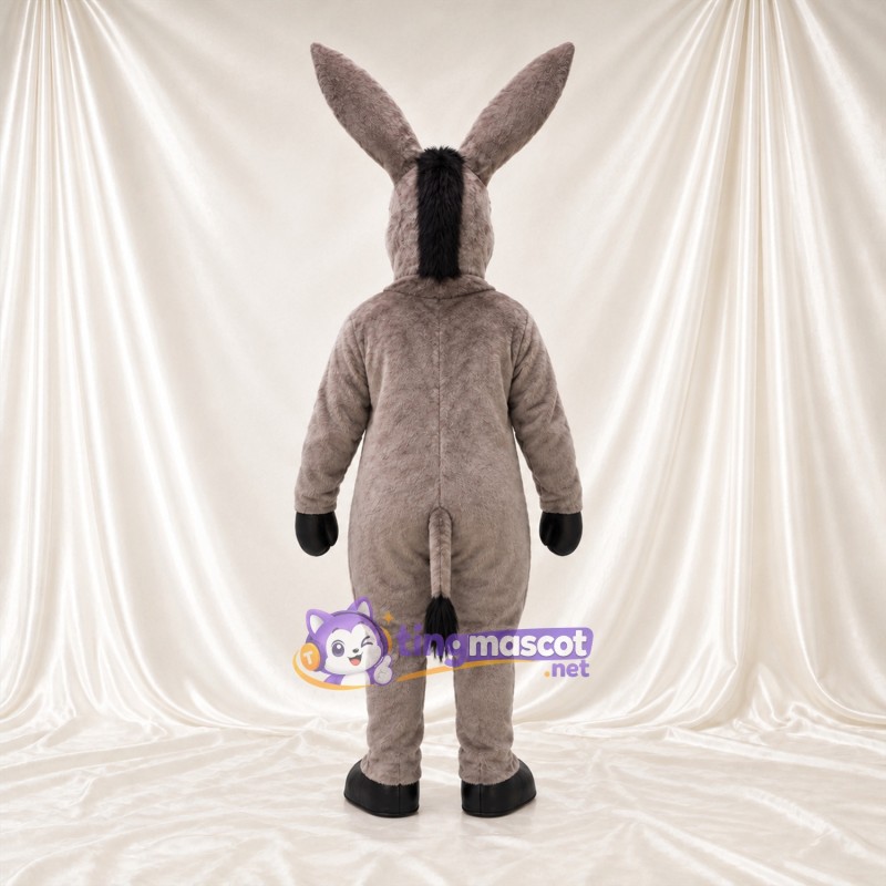 Costume de mascotte Âne – gris – Intérieur des oreilles (rose); Museau (rose) Costume de mascotte Âne – gris – Intérieur des oreilles (rose); Museau (rose)