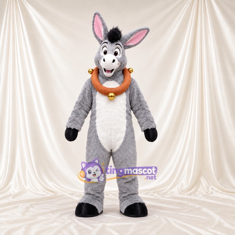 Costume de mascotte Âne – gris – Écharpe Costume de mascotte Âne – gris – Écharpe