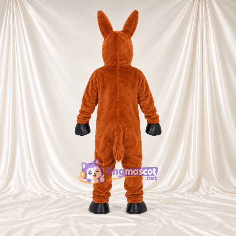 Costume de mascotte Âne – orange – Museau (blanc); Yeux (bleu) Costume de mascotte Âne – orange – Museau (blanc); Yeux (bleu)