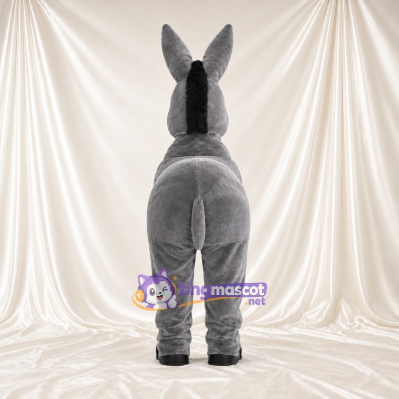 Costume de mascotte Âne – gris – Crinière (noir) Costume de mascotte Âne – gris – Crinière (noir)