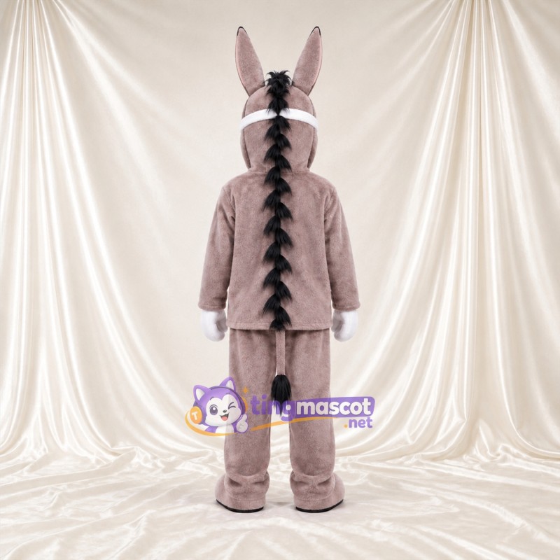Costume de mascotte Âne – gris – Chemise (blanc) Costume de mascotte Âne – gris – Chemise (blanc)