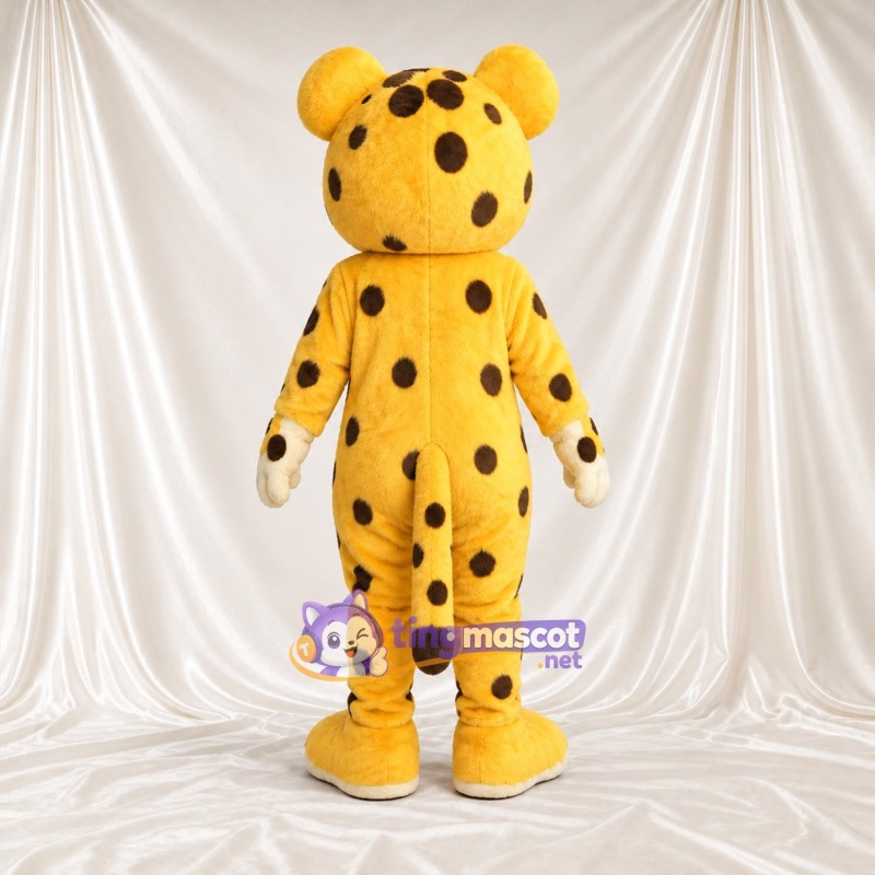 Costume de mascotte Léopard – jaune – Ventre (blanc); Taches Costume de mascotte Léopard – jaune – Ventre (blanc); Taches