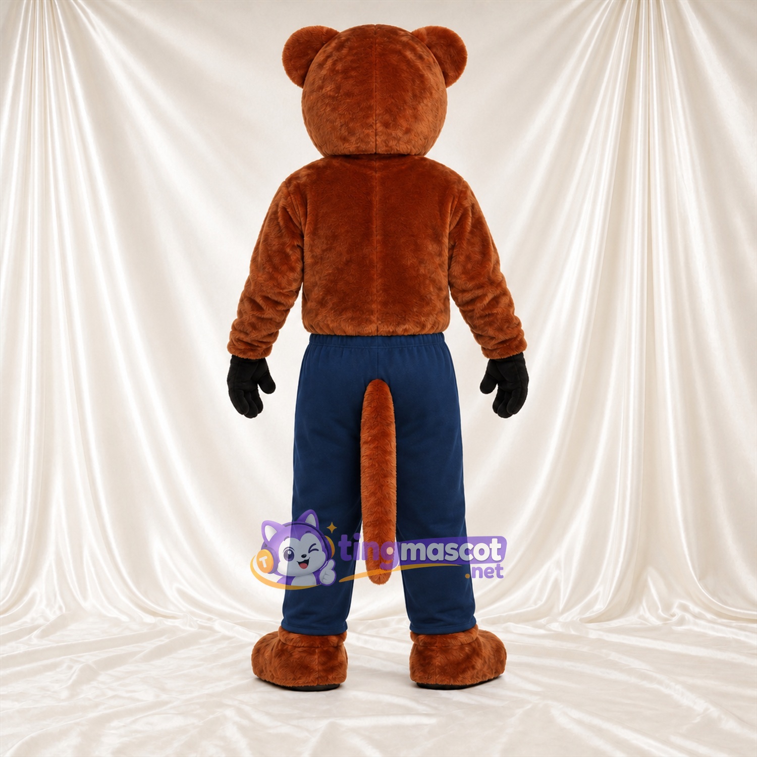 Brown Cougar Mascot Costume - Blue Pants Brown Cougar Mascot Costume - Blue Pants