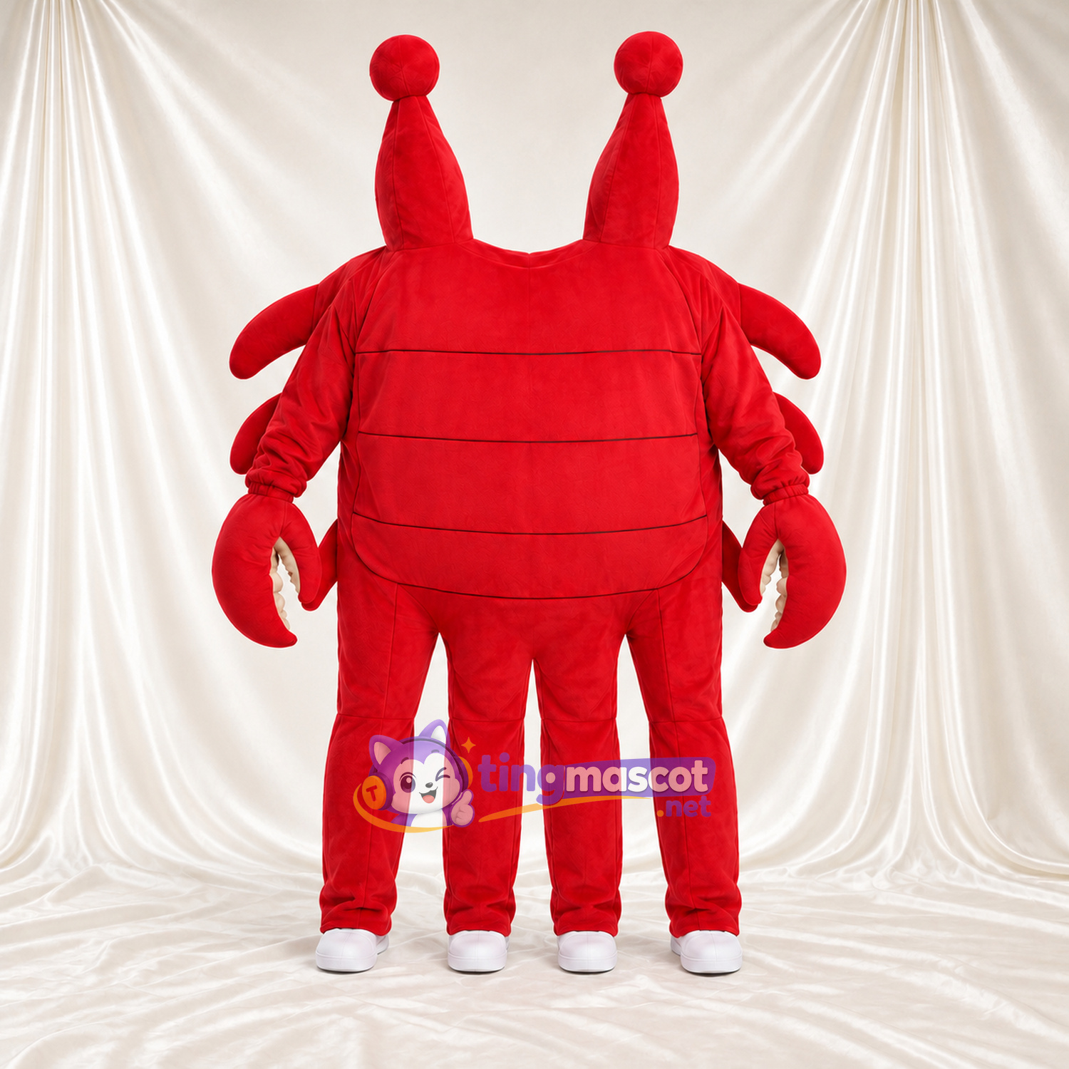 Costume de mascotte Homard – rouge – Jambes; Bouts des orteils (blanc) Costume de mascotte Homard – rouge – Jambes; Bouts des orteils (blanc)
