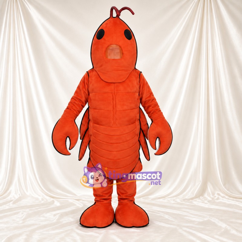 Costume de mascotte Homard – orange – Ventre; Antennes Costume de mascotte Homard – orange – Ventre; Antennes