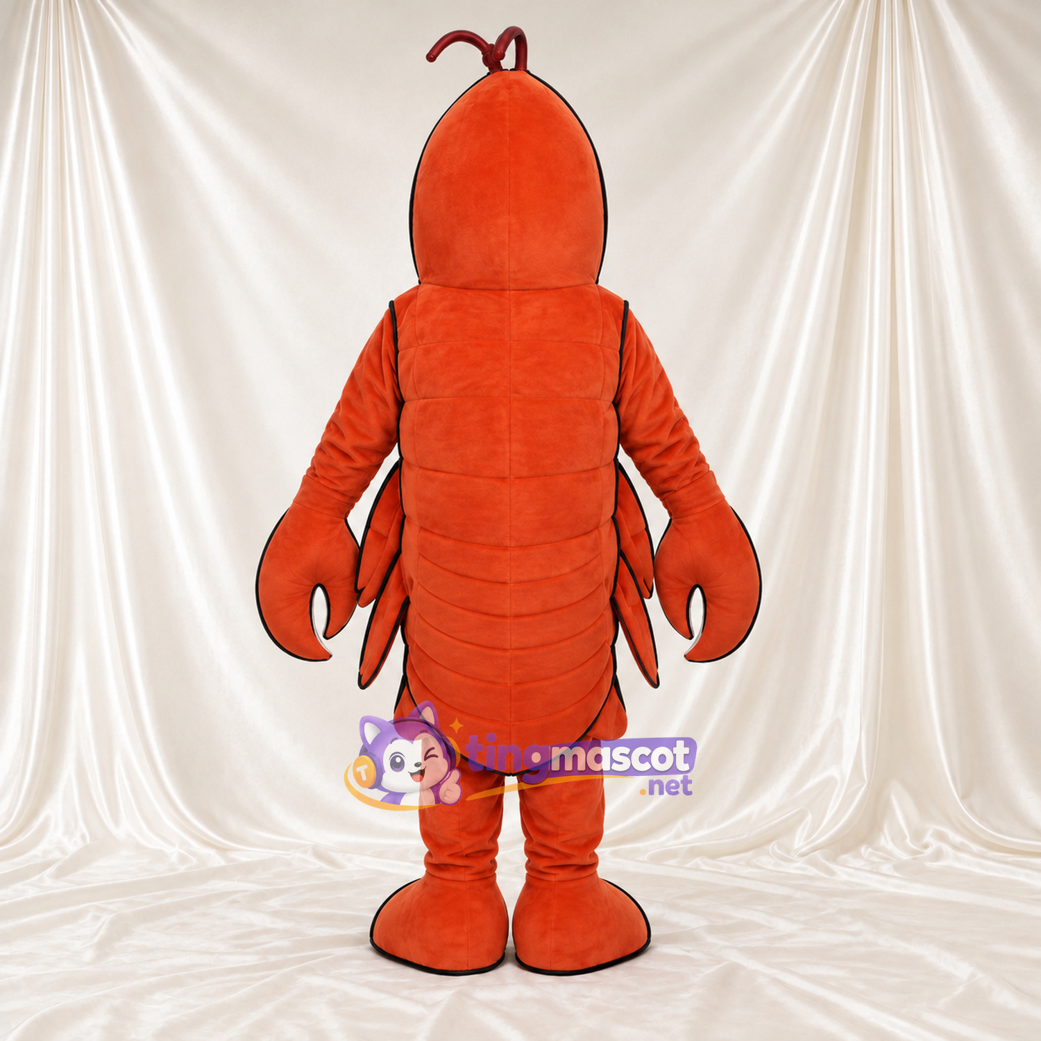 Costume de mascotte Homard – orange – Ventre; Antennes Costume de mascotte Homard – orange – Ventre; Antennes
