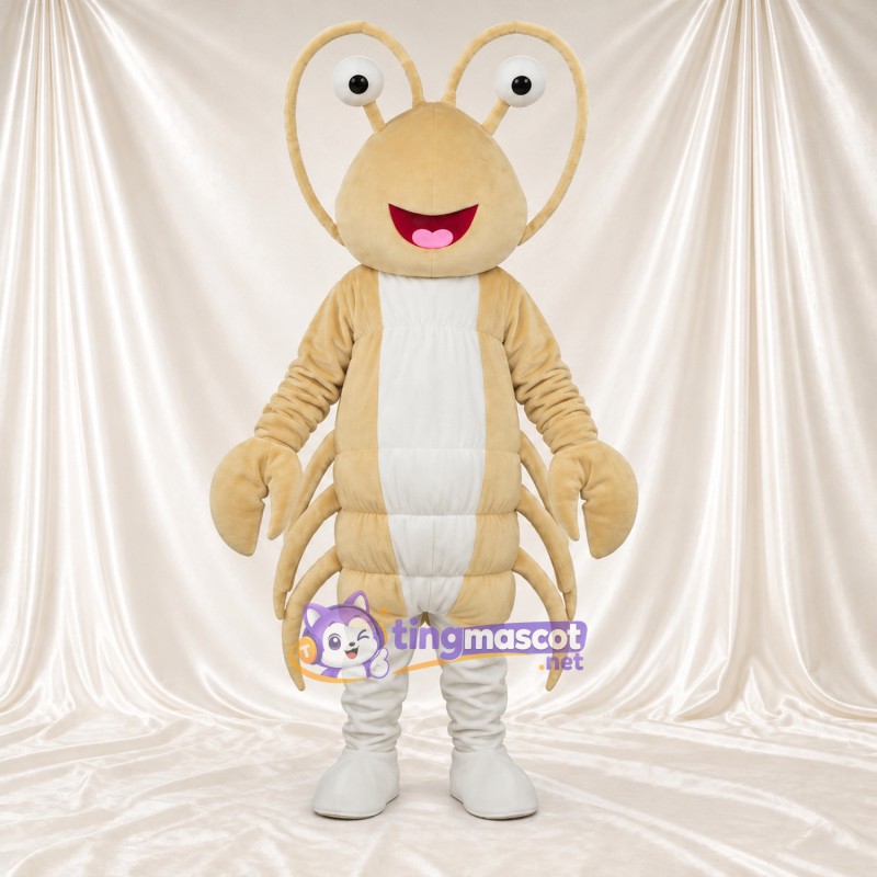 Costume de mascotte Homard – crème – Ventre; Antennes Costume de mascotte Homard – crème – Ventre; Antennes