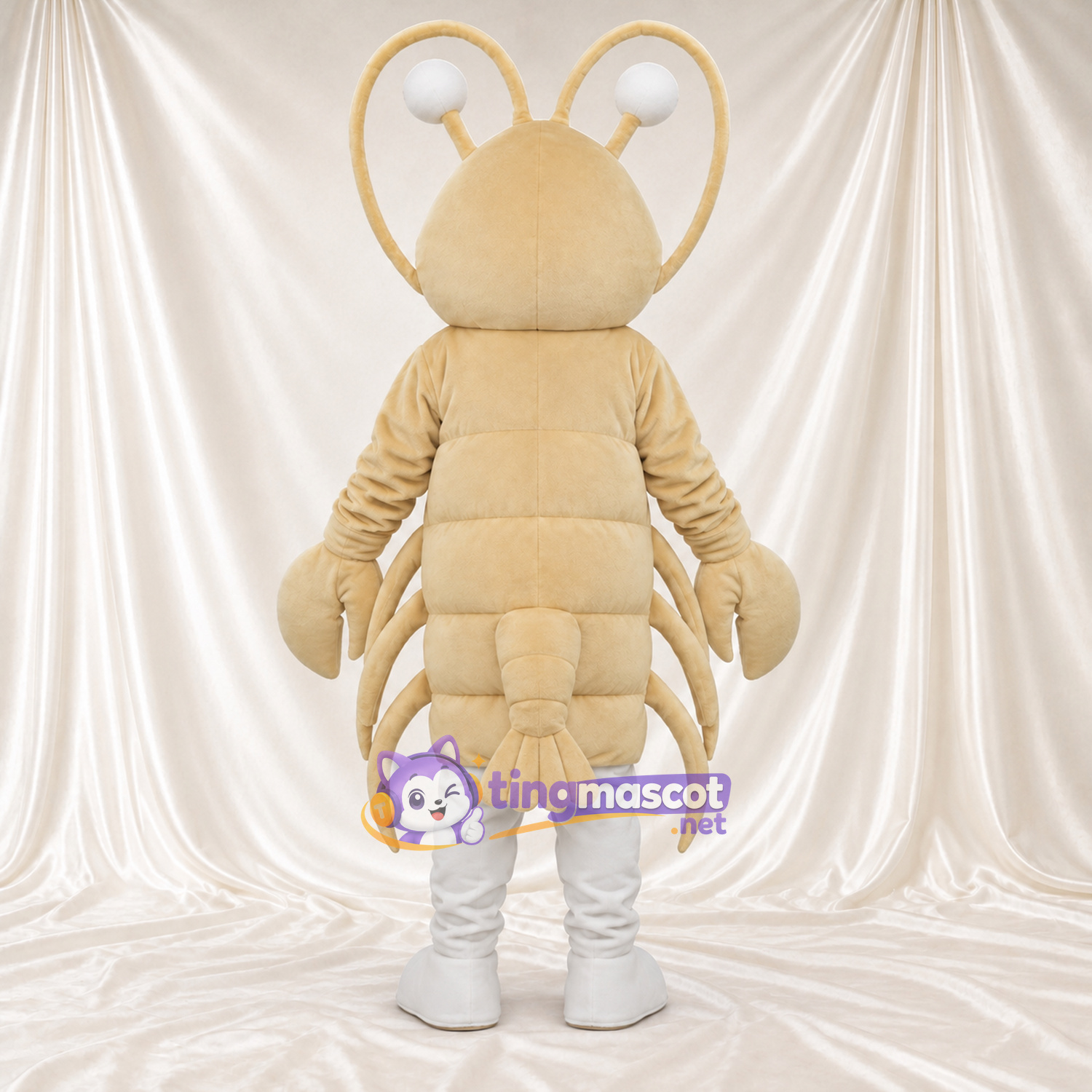 Costume de mascotte Homard – crème – Ventre; Antennes Costume de mascotte Homard – crème – Ventre; Antennes