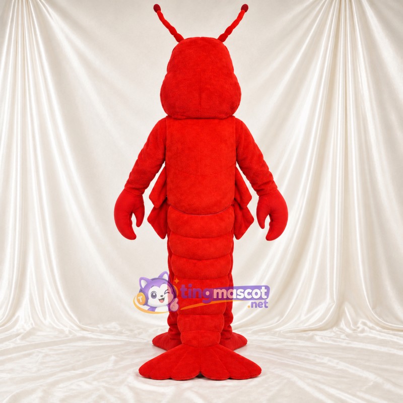 Costume de mascotte Homard – rouge – Longue queue; Visage souriant Costume de mascotte Homard – rouge – Longue queue; Visage souriant