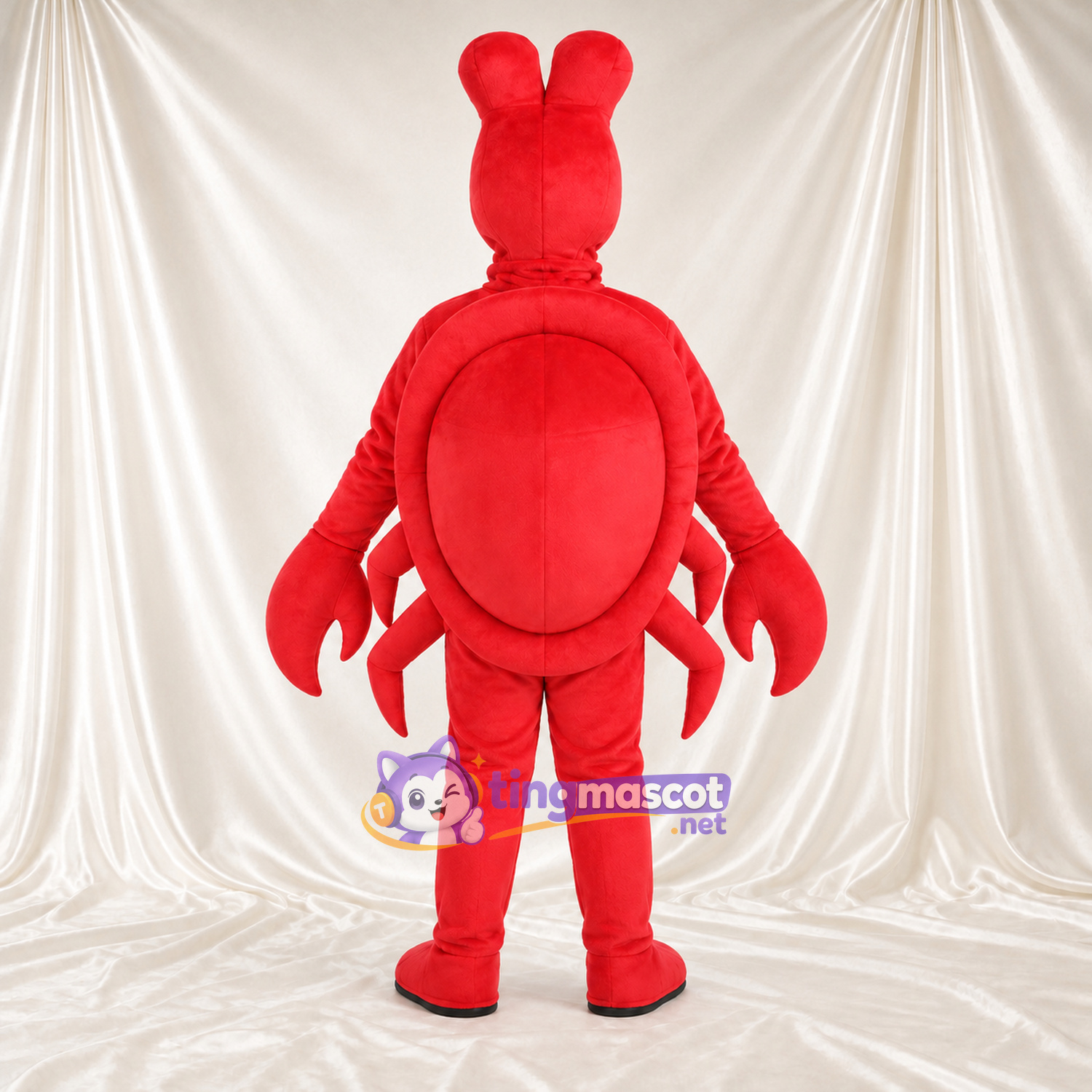 Costume de mascotte Crabe – rouge – Ventre (brun clair) Costume de mascotte Crabe – rouge – Ventre (brun clair)