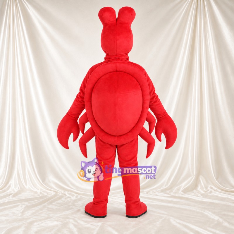 Costume de mascotte Crabe – rouge – Ventre (brun clair) Costume de mascotte Crabe – rouge – Ventre (brun clair)