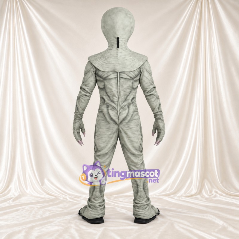 Maskottchenkostüm Außerirdischer – grau – Augen (schwarz) Maskottchenkostüm Außerirdischer – grau – Augen (schwarz)