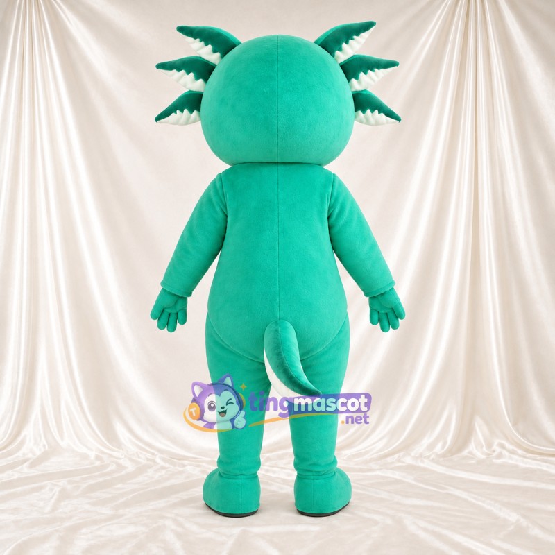 Teal Axolotl Mascot Costume - White Belly Teal Axolotl Mascot Costume - White Belly