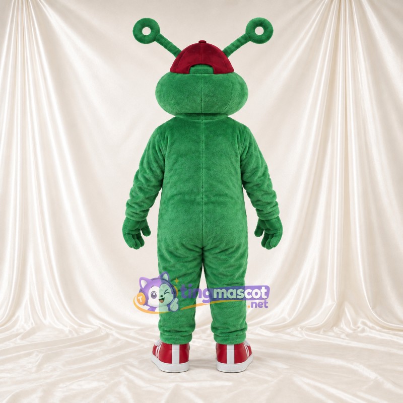 Costume de mascotte Extraterrestre – vert – Lunettes de soleil (violet) Costume de mascotte Extraterrestre – vert – Lunettes de soleil (violet)