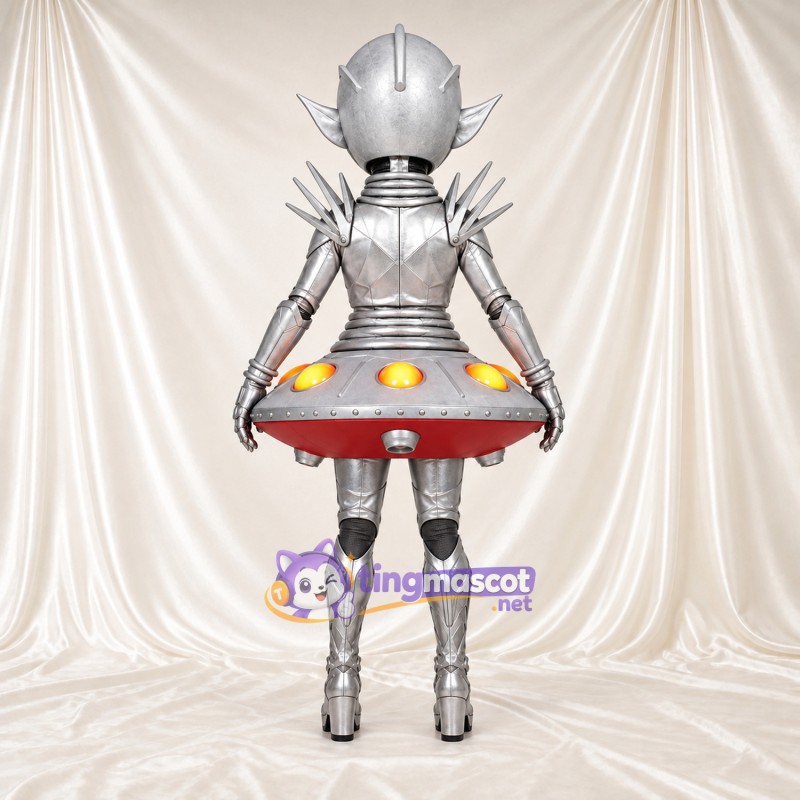 Maskottchenkostüm Außerirdischer – silberfarben – Outfit Maskottchenkostüm Außerirdischer – silberfarben – Outfit