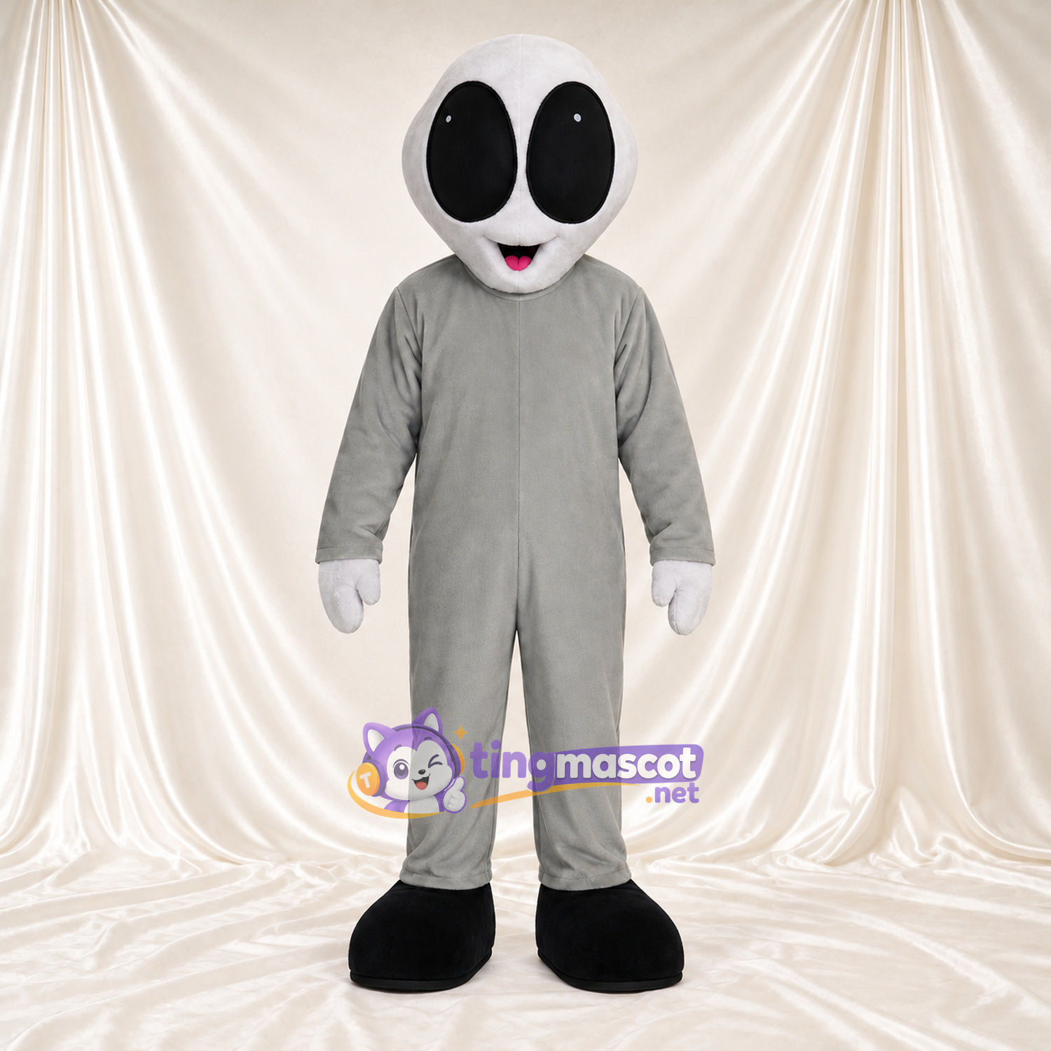 Costume de mascotte Extraterrestre – gris – Tête (blanc) Costume de mascotte Extraterrestre – gris – Tête (blanc)