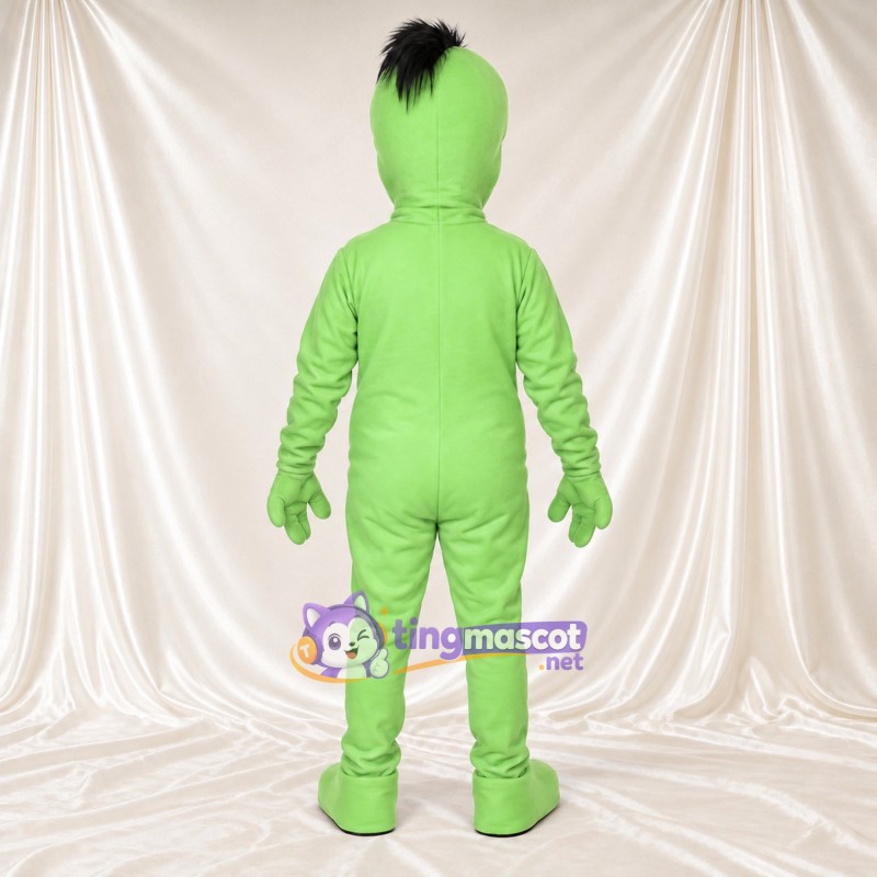 Costume de mascotte Extraterrestre – vert – Crête iroquoise (noir) Costume de mascotte Extraterrestre – vert – Crête iroquoise (noir)
