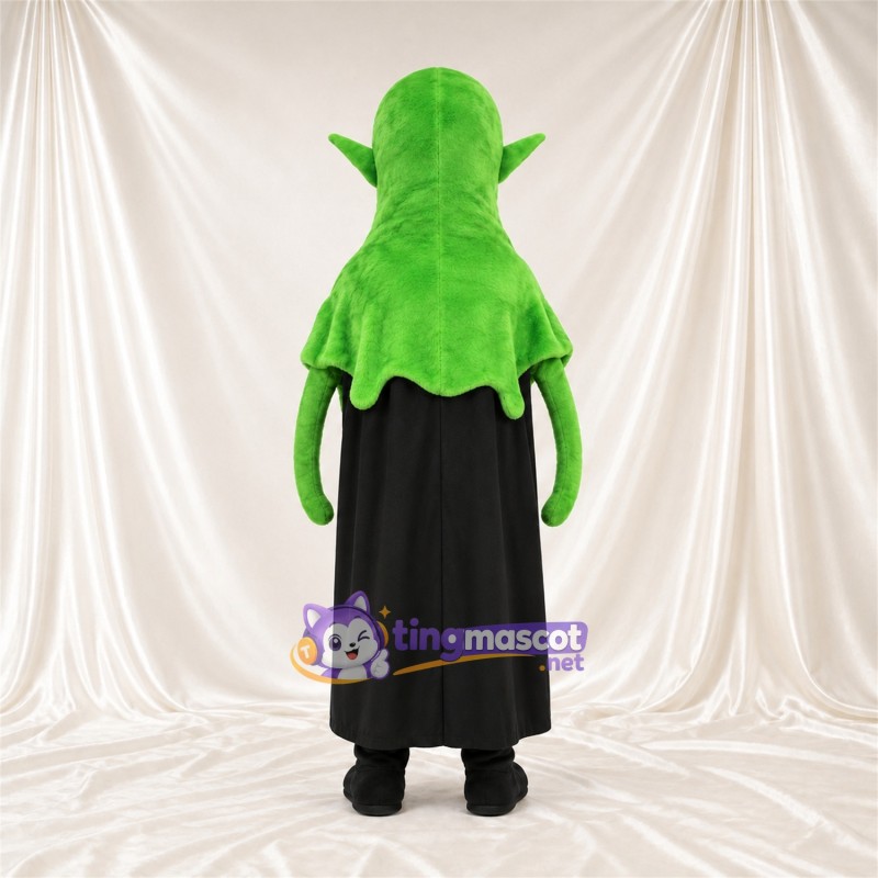 Maskottchenkostüm Einäugiges Monster – grün – Robe (schwarz) Maskottchenkostüm Einäugiges Monster – grün – Robe (schwarz)