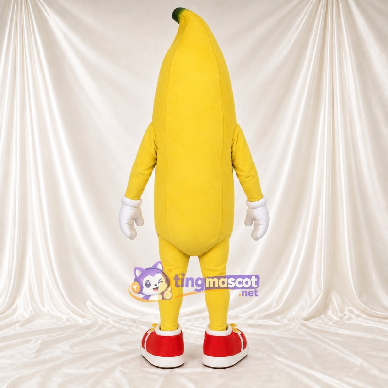 Maskottchenkostüm Banane – gelb – Handschuhe (weiß); Sneaker (rot) Maskottchenkostüm Banane – gelb – Handschuhe (weiß); Sneaker (rot)