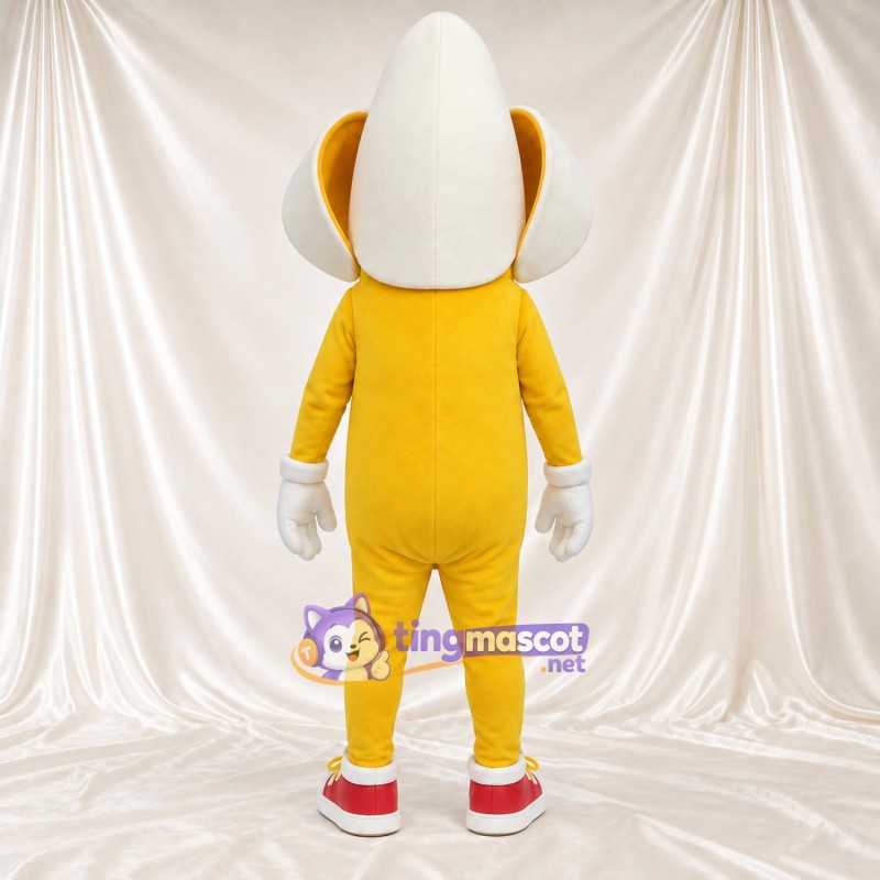 Maskottchenkostüm Banane – gelb – Handschuhe (weiß); Oberteil Maskottchenkostüm Banane – gelb – Handschuhe (weiß); Oberteil
