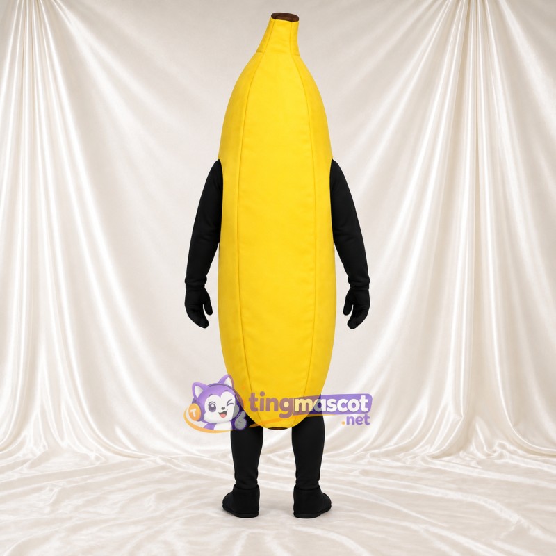 Maskottchenkostüm Banane – gelb – Handschuhe (schwarz); Beine (schwarz) Maskottchenkostüm Banane – gelb – Handschuhe (schwarz); Beine (schwarz)