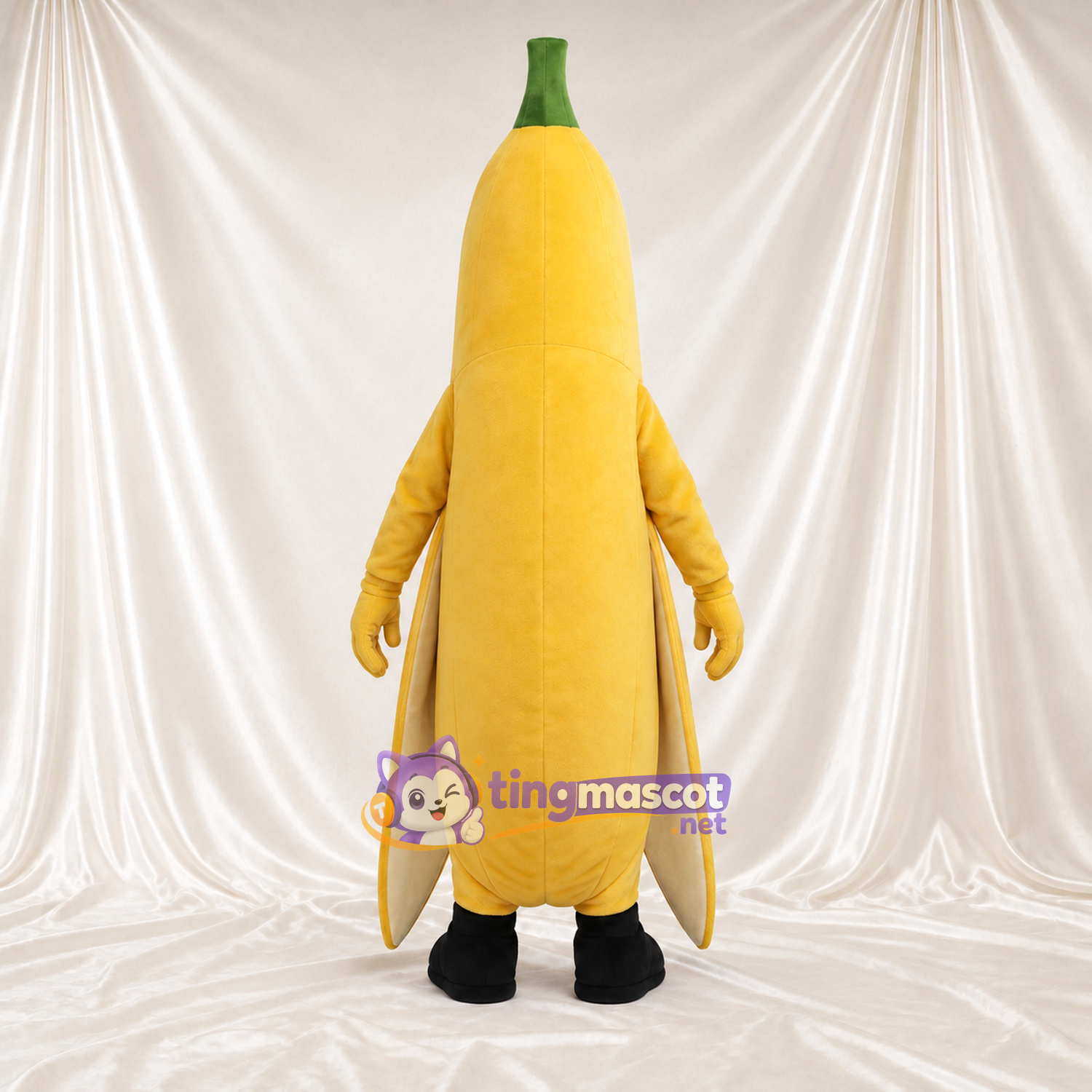Yellow Banana Mascot Costume - Black Feet and Peeled Top Yellow Banana Mascot Costume - Black Feet and Peeled Top