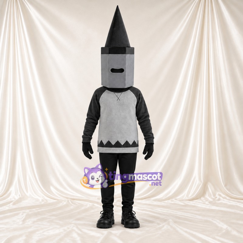 Costume de mascotte Crayon de cire – gris Costume de mascotte Crayon de cire – gris