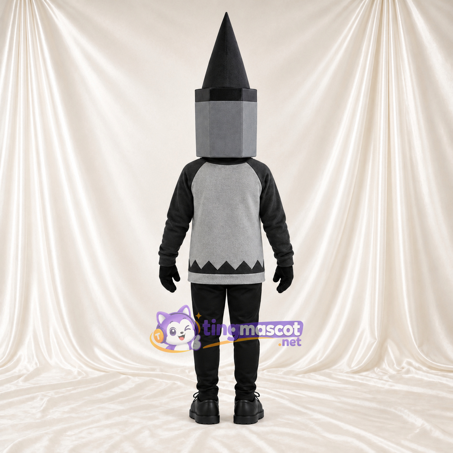 Costume de mascotte Crayon de cire – gris Costume de mascotte Crayon de cire – gris