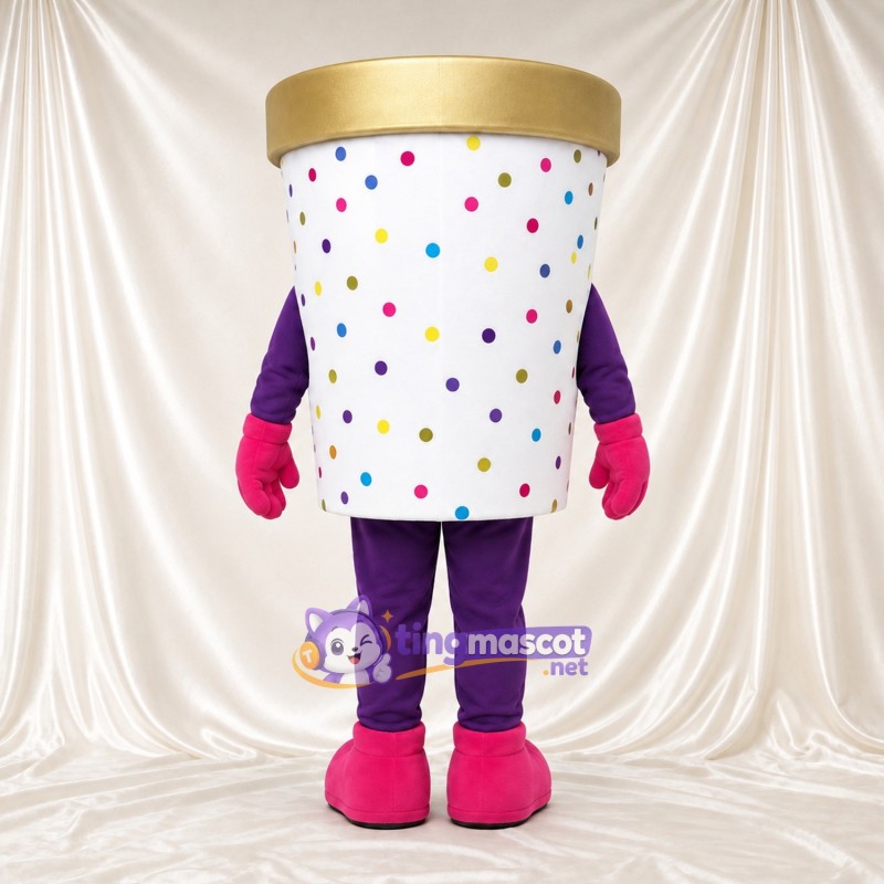 Costume de mascotte Glace – blanc / violet Costume de mascotte Glace – blanc / violet