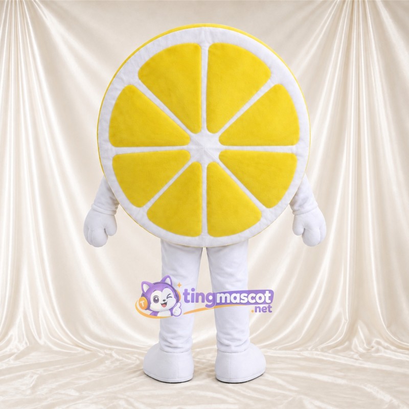 Costume de mascotte Citron – jaune – Forme de tranche Costume de mascotte Citron – jaune – Forme de tranche